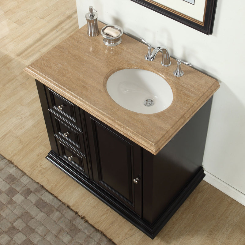 Silkroad Exclusive 36" Single Bathroom Vanity Set with Sink on Right Side & Reviews Wayfair